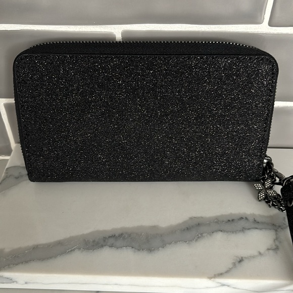 Michael Kors Alex Glitter Wristlet Wallet Black NEW WITHOUT TAGS. Excellent mint - Picture 3 of 10